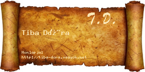 Tiba Dóra névjegykártya